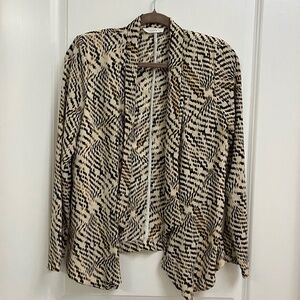 LUSH Animal Print Open Front Draped Blazer Jacket - Size S